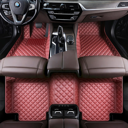Custom Fit Waterproof Car Floor Mats, Eco-Leather Diamond Stitching, Full Coverage Vehicle Liners